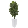Nearly Natural 4-ft Zebra Plant In White Tower Planter -Nearly Natural GUEST 0cf88a47 b4ab 4d70 99ee e168f324fdae