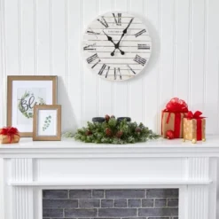 Nearly Natural 24-in Flocked Artificial Christmas Double Candelabrum With 35 Multicolored Lights And Pine Cones -Nearly Natural GUEST 11c3b9b9 a2cc 4685 a773 8943d817895f