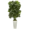 Nearly Natural 49” Mini Bamboo Palm Artificial Pant In White Tower Planter -Nearly Natural GUEST 15b1c14f 004d 477b aadd d96cc255c058