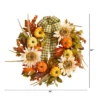Nearly Natural 24β Fall Pumpkin, Sunflower Artificial Autumn Wreath With Decorative Ribbon 1 Nearly Natural 24β Fall Pumpkin, Sunflower Artificial Autumn Wreath With Decorative Ribbon -Nearly Natural GUEST 244c82f9 4d67 444b 9ee6 4edb594d193d