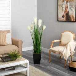 Nearly Natural 4.5-ft Wheat Plum Grass Artificial Plant In Black Metal Planter 7 Nearly Natural 4.5-ft Wheat Plum Grass Artificial Plant In Black Metal Planter -Nearly Natural GUEST 3240332c 39b6 46b7 a714 1cbd3f13e72f