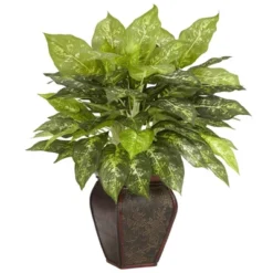 Nearly Natural 23-in Dieffenbachia W/Decorative Vase Silk Plant
