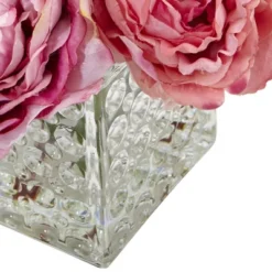 Peony In Glass Vase Pink - Nearly Natural -Nearly Natural GUEST 36f26668 9795 4e9b 8c31 e2417ab4e1f4