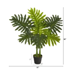 Nearly Natural 3-ft Philodendron Artificial Plant (Real Touch)