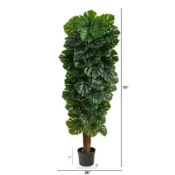 Nearly Natural 70-in Monstera Artificial Tree (Indoor/Outdoor)