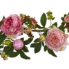 Mixed Peony And Berry Silk Garland - Berry (60'')