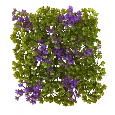 Nearly Natural 6-in X 6-in Purple & Green Clover Mat (Set Of 12) 3 Nearly Natural 6-in X 6-in Purple & Green Clover Mat (Set Of 12)