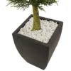 4.5' Cypress Topiary With Black Planter, UV Resistant (Indoor/Outdoor) - Nearly Natural