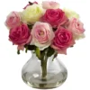 Nearly Natural Rose Arrangement W/Vase -Nearly Natural GUEST 5ec90521 bbc1 4b03 8f91 0369a411c969