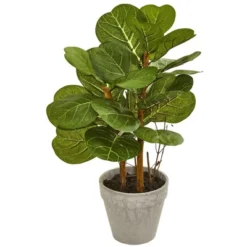 Nearly Natural 22-in Fiddle Leaf Artificial Plant
