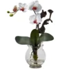 Nearly Natural 15-in Mini Phalaenopsis With Fluted Vase Silk Flower Arrangement -Nearly Natural GUEST 7e4eda00 b645 4fd9 a4e9 6d065b6ab334