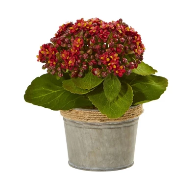 9" X 8" 3pc Artificial Kalanchoe Arrangement In Pot Set - Nearly Natural 5 9" X 8" 3pc Artificial Kalanchoe Arrangement In Pot Set - Nearly Natural - Image 3