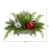Nearly Natural 18-in Holiday Winter Cedar Pine Artificial Table Christmas Arrangement With Ornaments, Home Décor -Nearly Natural GUEST 81e6b4df 61c8 426c bad5 47ec06e9c961