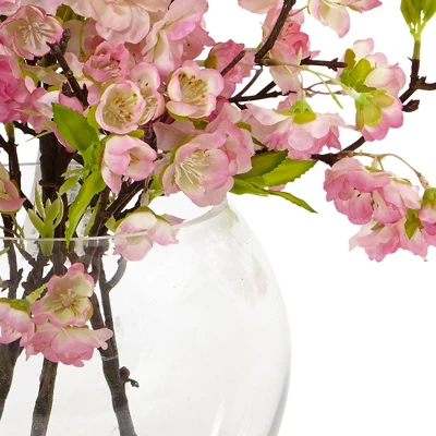 Cherry Blossom In Large Vase Pink - Nearly Natural 4 Cherry Blossom In Large Vase Pink - Nearly Natural - Image 2