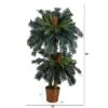 Nearly Natural 5-ft And 3-ft Double Sago Palm Artificial Tree With Basket -Nearly Natural GUEST 86c6330a 9d3c 4f37 ba10 ed076745b54f