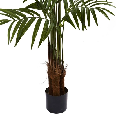 60" Artificial Big Palm Tree In Pot Black - Nearly Natural 4 60" Artificial Big Palm Tree In Pot Black - Nearly Natural - Image 2