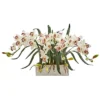 Nearly Natural 15-in Cymbidium Artificial Arrangement In White Vase 2 Nearly Natural 15-in Cymbidium Artificial Arrangement In White Vase -Nearly Natural GUEST 88aef135 34c6 4f81 a48c 17edeb7ead21