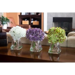 Set Of 3 Artificial Hydrangea Plant In Glass Vase - Nearly Natural 16 Set Of 3 Artificial Hydrangea Plant In Glass Vase - Nearly Natural -Nearly Natural GUEST 8e277cd6 6655 4844 9e03 a5274ad1ea41