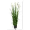 Nearly Natural 4.5-ft Plum Grass Artificial Plant