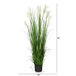 Nearly Natural 4.5-ft Plum Grass Artificial Plant