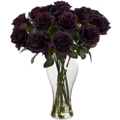 Nearly Natural 18-in Blooming Roses With Vase 13 Nearly Natural 18-in Blooming Roses With Vase -Nearly Natural GUEST 90054288 0c43 4870 9c42 70e8c7afd7ad