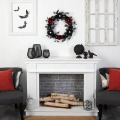 Nearly Natural 24” Eyeball Rose Halloween Artificial Wreath 7 Nearly Natural 24” Eyeball Rose Halloween Artificial Wreath -Nearly Natural GUEST 933b951e aa05 4571 978d 1e3f0e4e5dfb