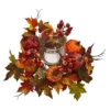 Nearly Natural 8-in Pumpkin, Gourd, Berry And Maple Leaf Artificial Arrangement Candelabrum -Nearly Natural GUEST 937c7626 f568 4099 bbfe e2df91efacdf