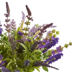 16" X 12" Artificial Lavender Bouquet Plant Arrangement In Vase - Nearly Natural -Nearly Natural GUEST 962209d7 6c15 4218 acef 35f78def758c