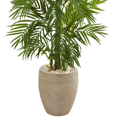 60" Artificial Areca Palm Tree In Planter - Nearly Natural 4 60" Artificial Areca Palm Tree In Planter - Nearly Natural - Image 2