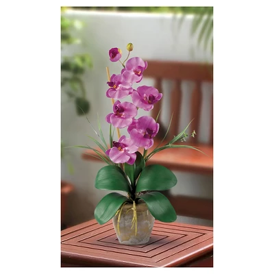 Nearly Natural Phalaenopsis Silk Orchid Flower Arrangement Mauve 3 Nearly Natural Phalaenopsis Silk Orchid Flower Arrangement Mauve