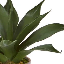 14" X 9" Artificial Agave Succulent In Decorative Planter - Nearly Natural