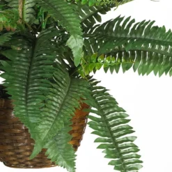 18" X 29" Artificial Boston Fern Silk Hanging Basket - Nearly Natural -Nearly Natural GUEST bf7a5891 b666 408f aac0 5c2ed68c9b5c