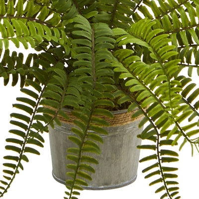 14" X 13" 3pc Artificial Ferns With Planter Set - Nearly Natural 4 14" X 13" 3pc Artificial Ferns With Planter Set - Nearly Natural - Image 2