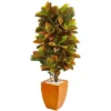 Nearly Natural 5.5-ft Croton Artificial Plant In Orange Planter (Real Touch) 1 Nearly Natural 5.5-ft Croton Artificial Plant In Orange Planter (Real Touch) -Nearly Natural GUEST d76317f9 17a2 4d81 b0be 77f3ed64be2c