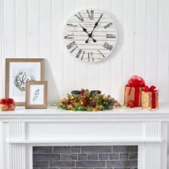 Nearly Natural 24-in Flocked Artificial Christmas Double Candelabrum With 35 Multicolored Lights And Pine Cones -Nearly Natural GUEST dcbdb444 2b67 4144 80ec d307784a4848