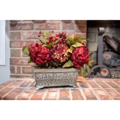 18" H Peony & Hydrangea Silk Flower Arrangement - Nearly Natural -Nearly Natural GUEST e84b4f49 99dd 4478 a277 3699946e87ce