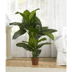 Nearly Natural 5' Dieffenbachia Silk Plant (Real Touch)