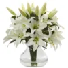 Nearly Natural Lily Arrangement With Vase 13.5 1 Nearly Natural Lily Arrangement With Vase 13.5 -Nearly Natural GUEST f85f5506 3468 46bf b3bd e515025d22c4