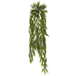 Nearly Natural 43-in Mini Bamboo Hanging Bush (Set Of 2)