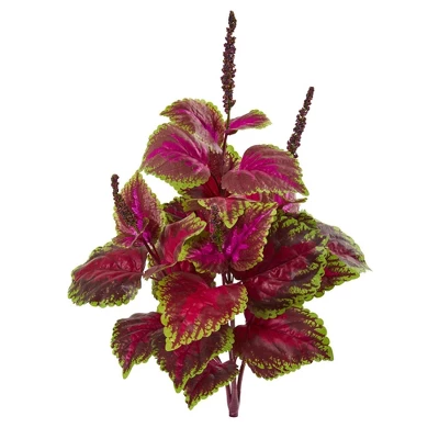 Nearly Natural 23-in Coleus Bush Artificial Plant (Set Of 6) 3 Nearly Natural 23-in Coleus Bush Artificial Plant (Set Of 6)
