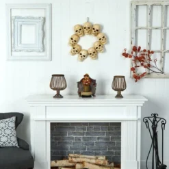 Nearly Natural 20” Halloween Skull Wreath With Lighted Eyes -Nearly Natural GUEST fa77cb52 fbd6 48f2 ae7b 9ef1ac3dec5c