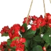 Nearly Natural Geranium Hanging Basket Silk Plant